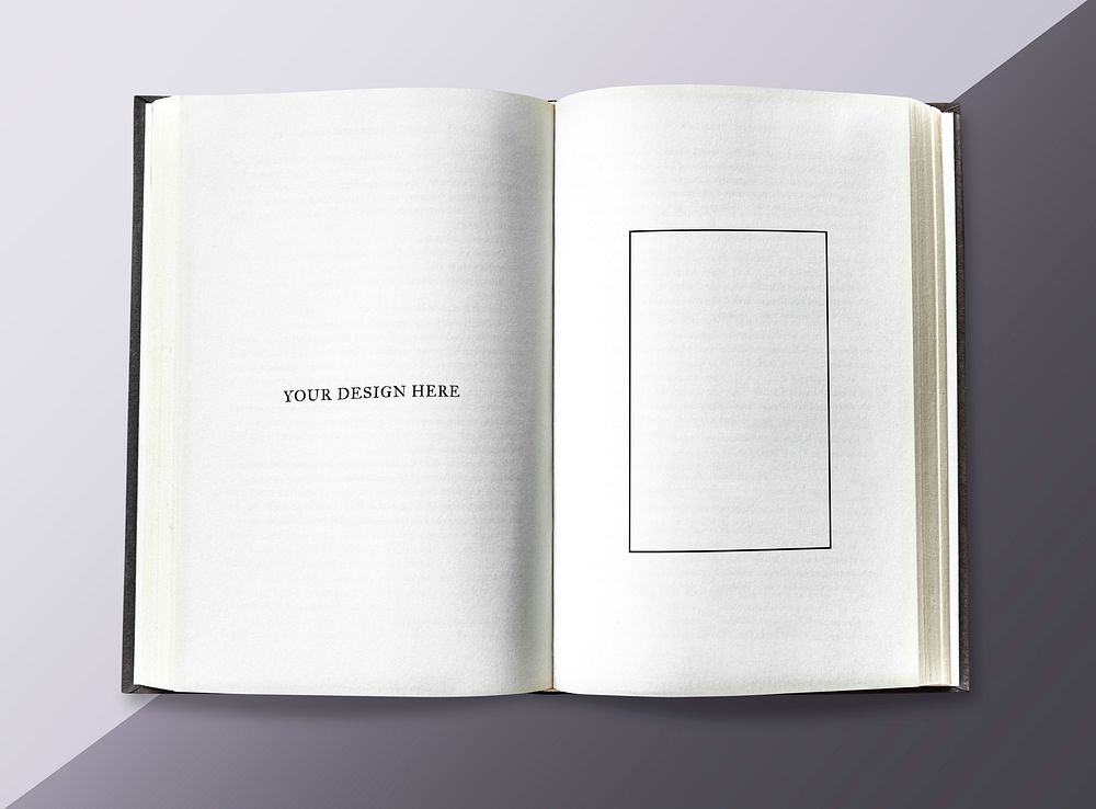 Book mockup on a gray background