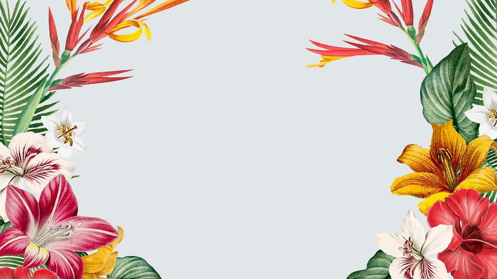 Tropical gray banner with design space vector
