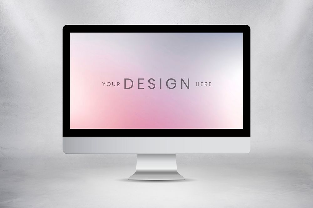 Blank computer screen mockup design