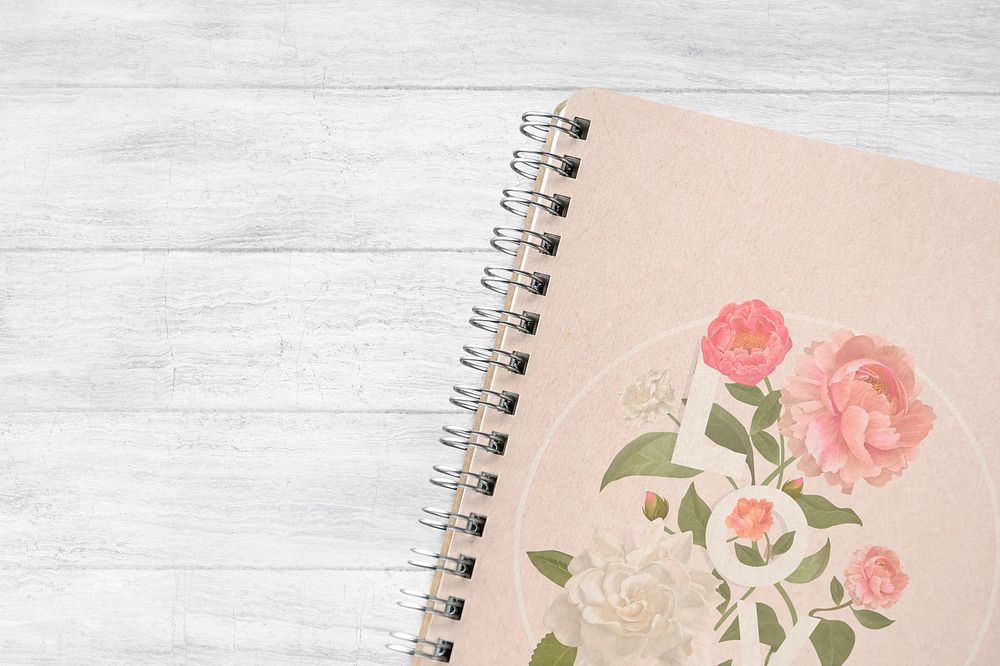 Brown notebook cover mockup illustration