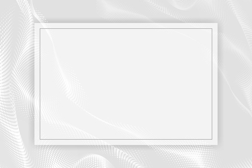 Blank rectangle white frame template vector