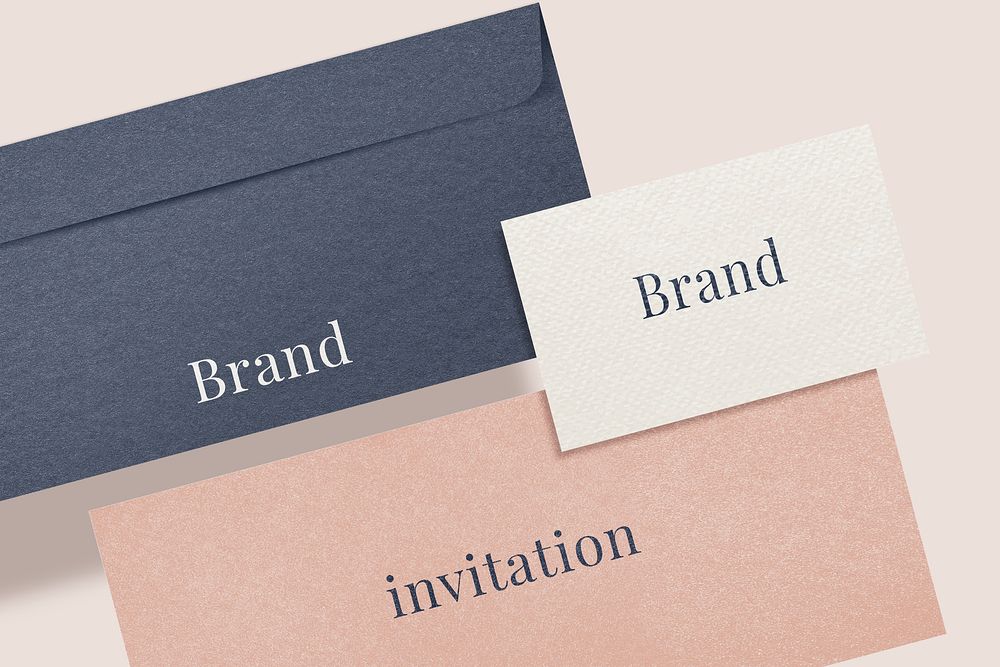 Business card mockup & envelope, editable design psd