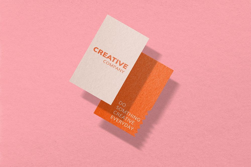 Aesthetic business card mockups, editable design psd