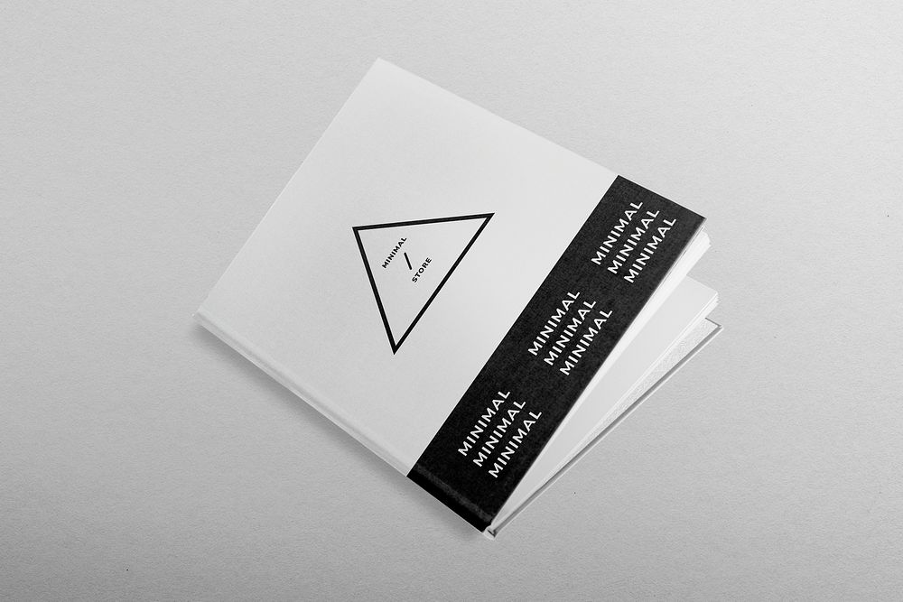 Book cover mockup, white minimal design psd