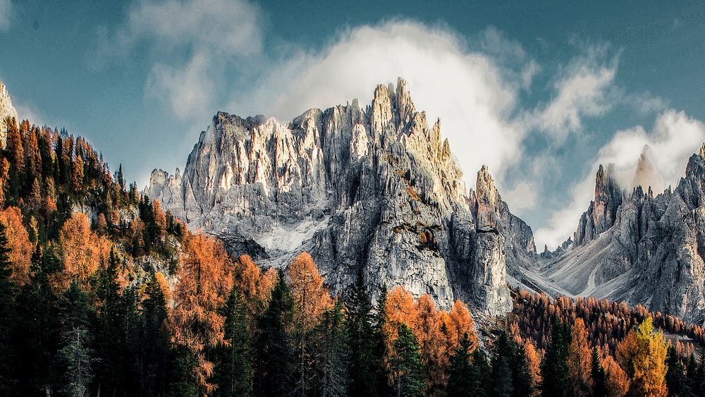 Dolomites mountain and autumn trees | Premium Photo - rawpixel