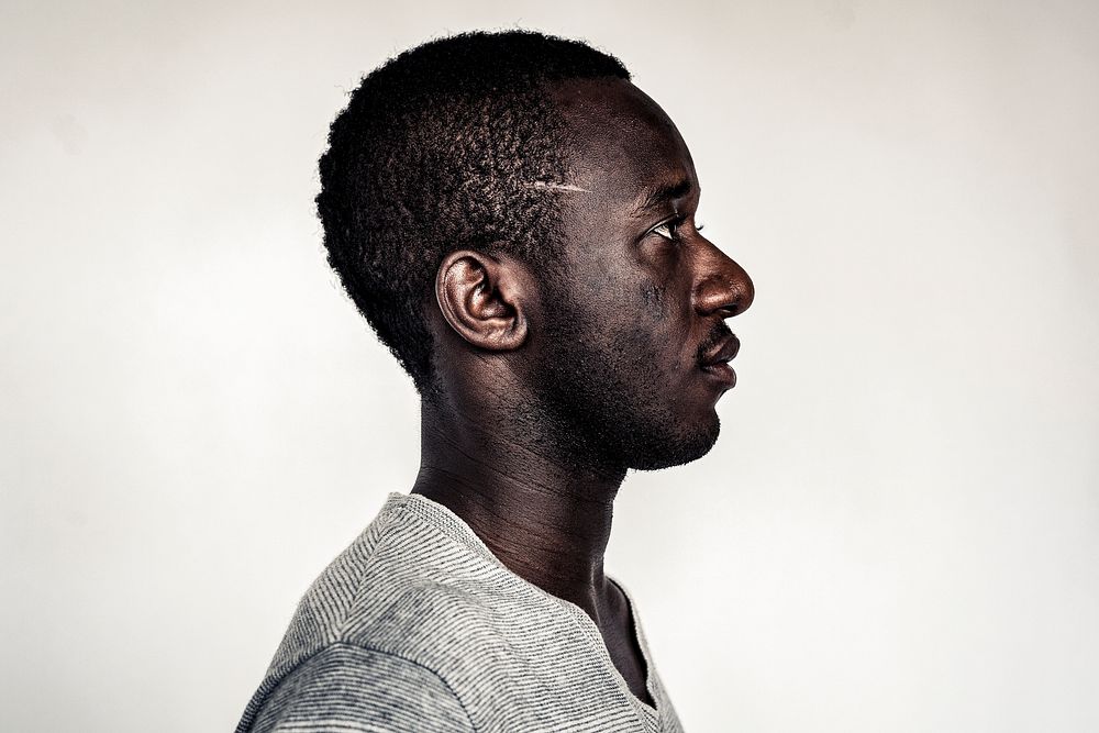Ghanaian man profile view portrait