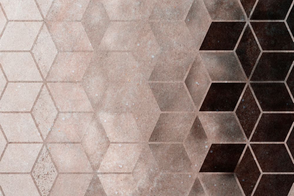 Abstract brown cubic patterned background