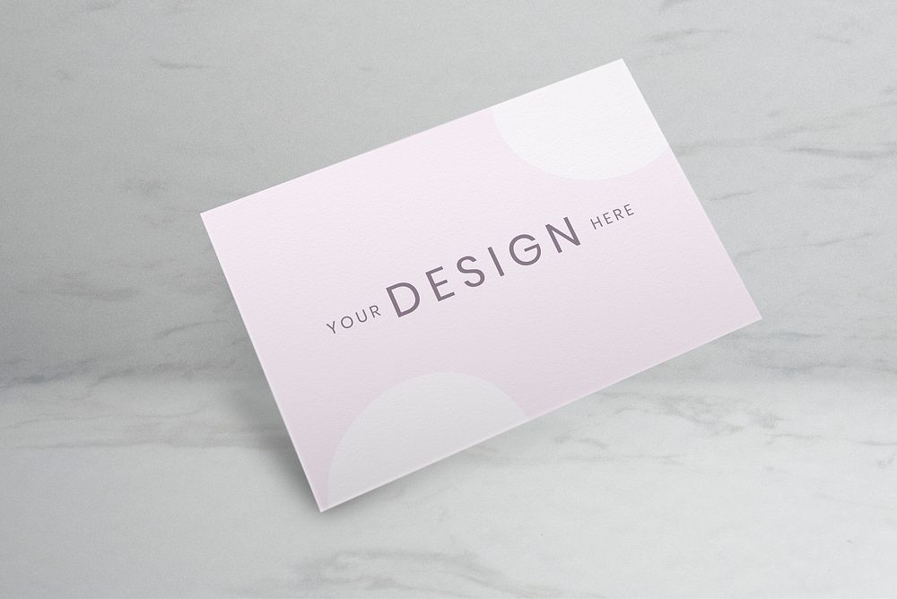 Pink business card template illustration