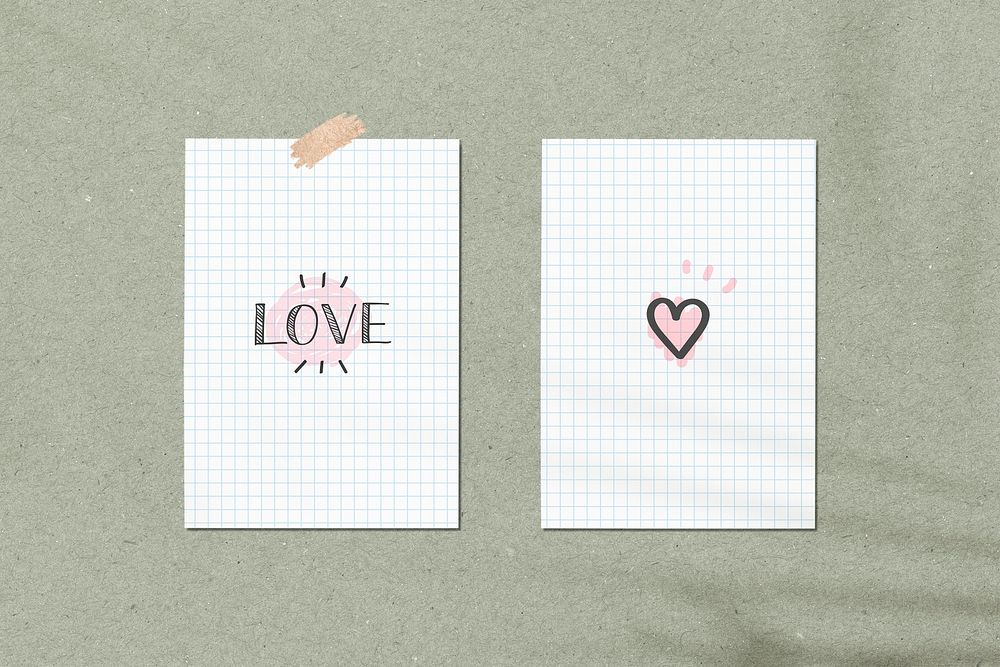 White grid paper mockup illustration