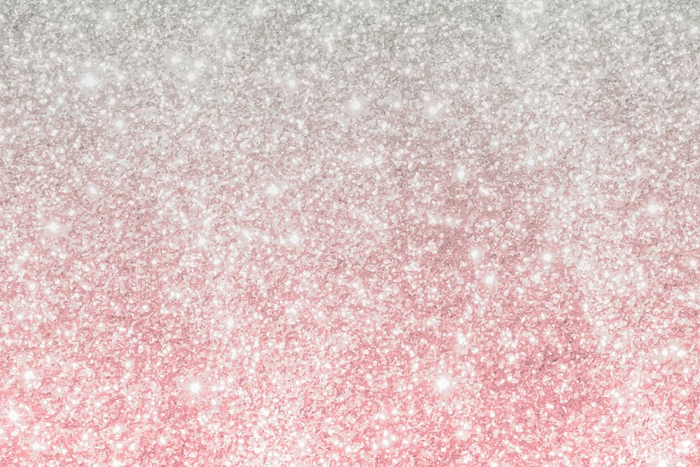 Pink and silver glittery pattern background vector
