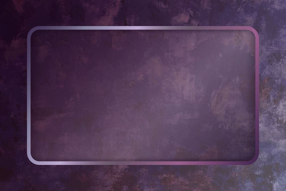 Rectangle frame on purple background template vector