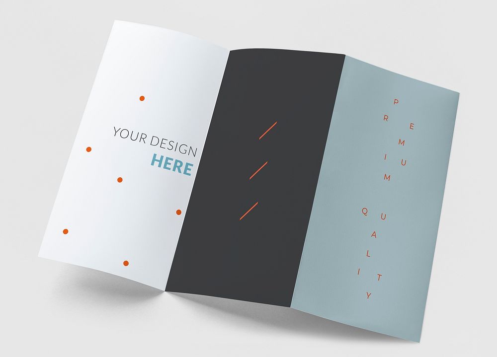 Tri-fold brochure mockup printed material