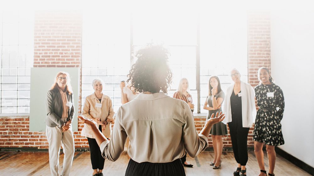 Businesswoman in a business conference