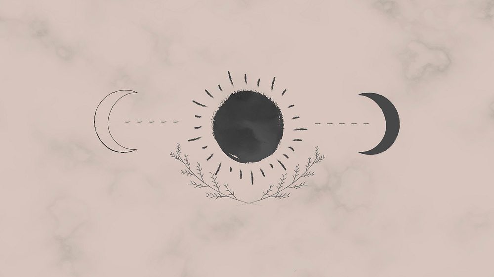 Sun and the moon mobile phone wallpaper vector