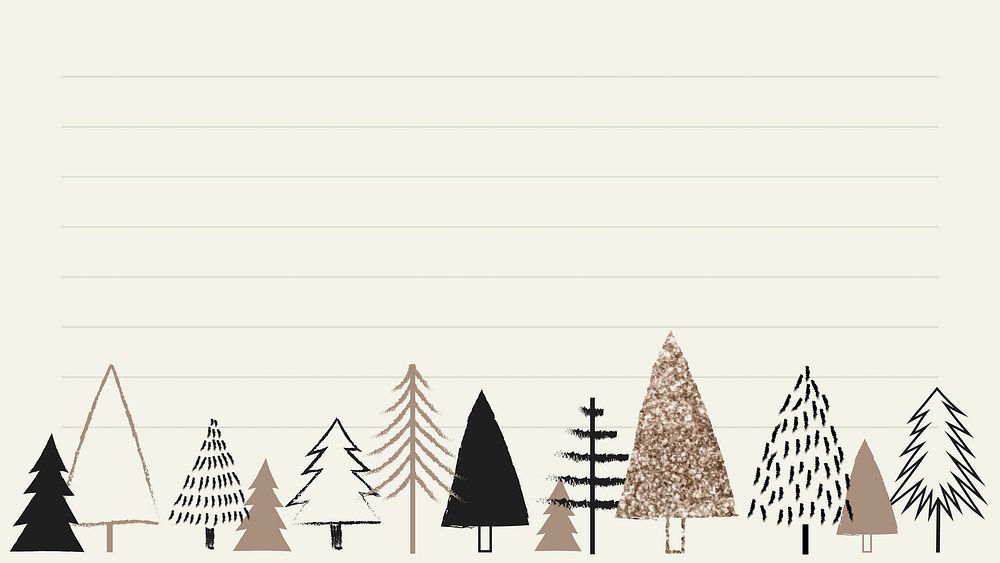 Christmas pine tree notepaper vector
