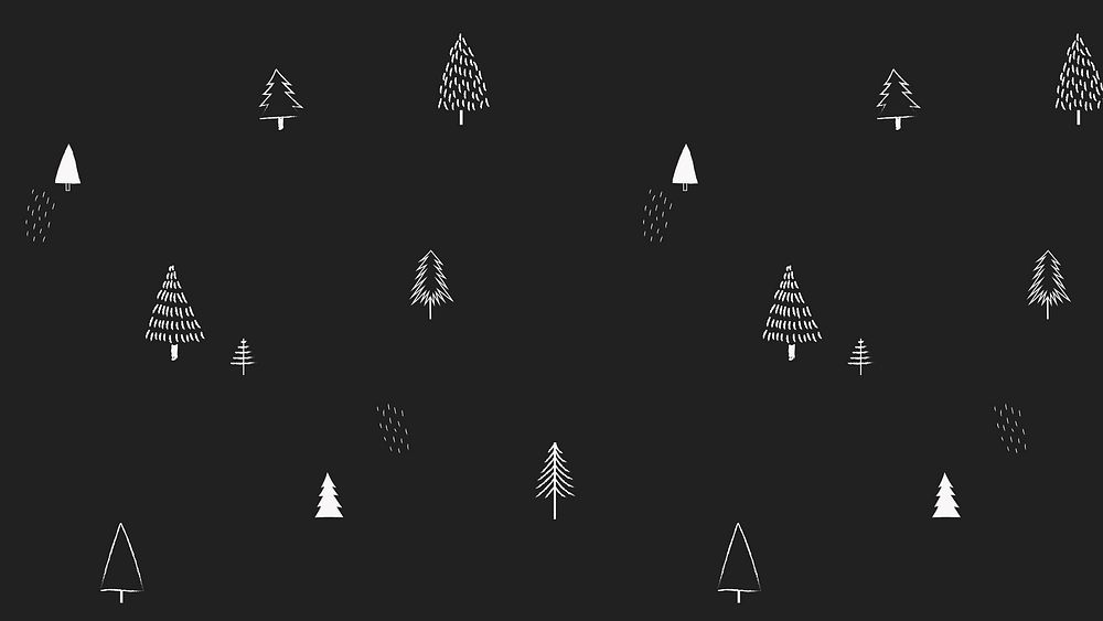 Christmas seamless pattern black background vector