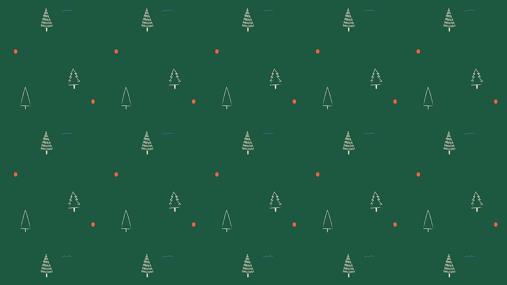 Christmas seamless pattern green background vector