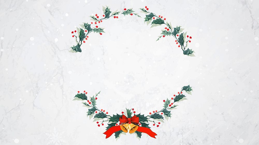 Blank festive Christmas wreath background vector