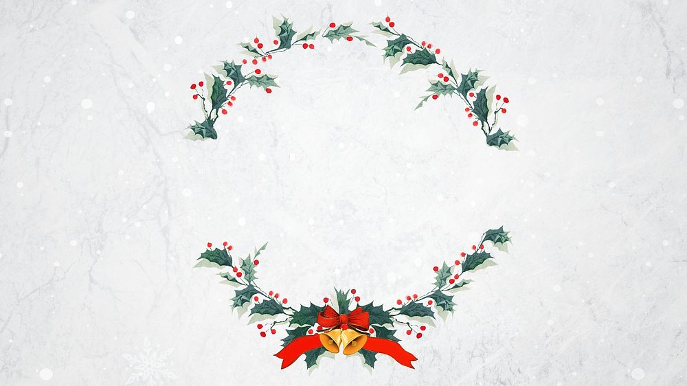 Blank festive Christmas wreath design background