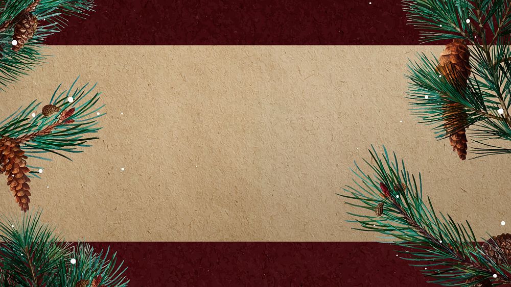 Blank golden Christmas frame background vector