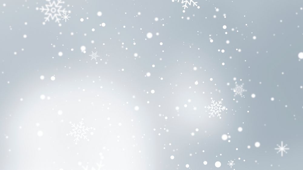 Snowflakes patterned on gray background