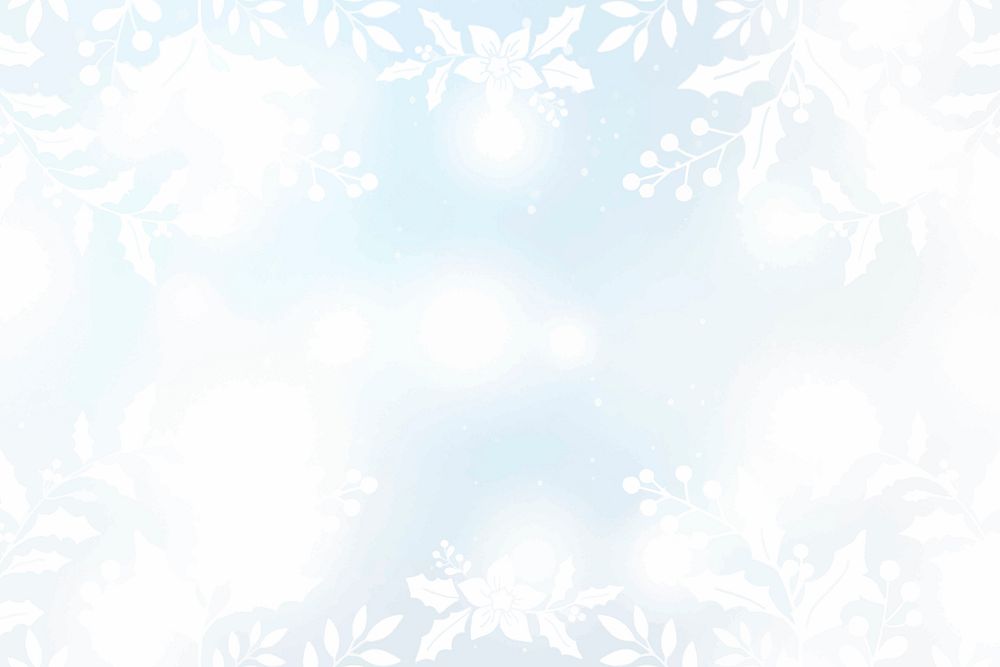 White mistletoe frame on blue background vector