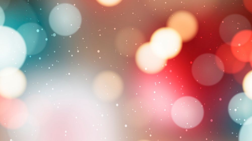 Blurry colorful Christmas bokeh light background