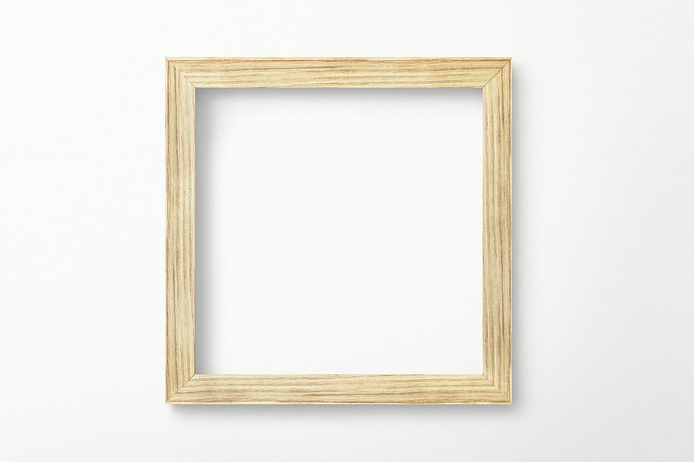 Minimal wooden frame mockup design