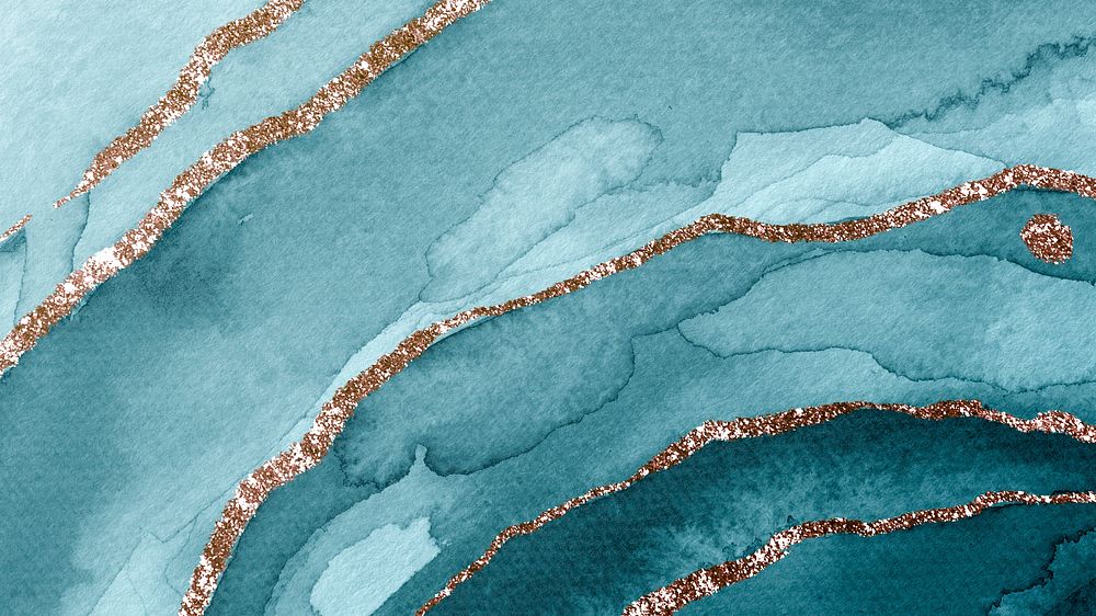 Shimmering teal watercolor textured background