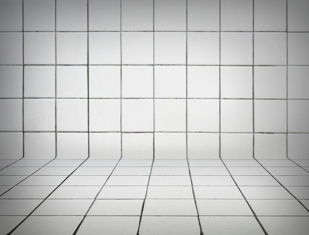 White tiles patterned product background
