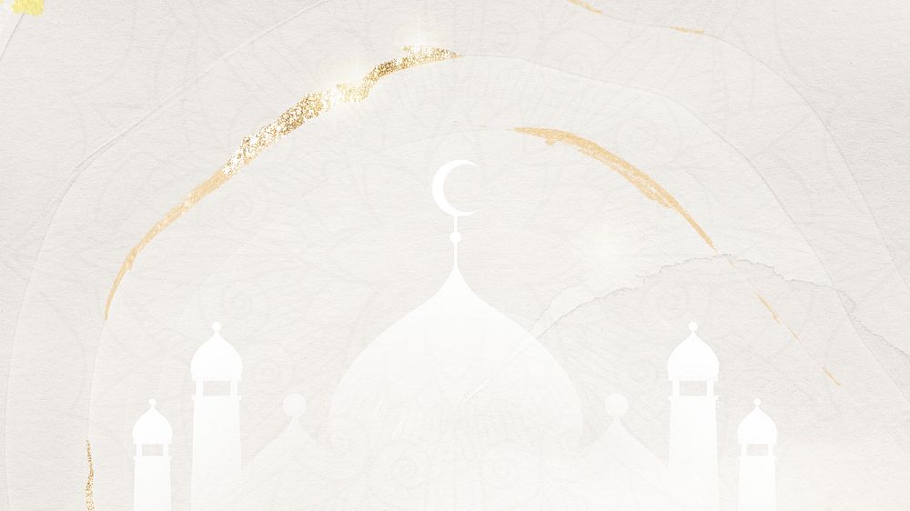 Golden glittery Eid Mubarak border