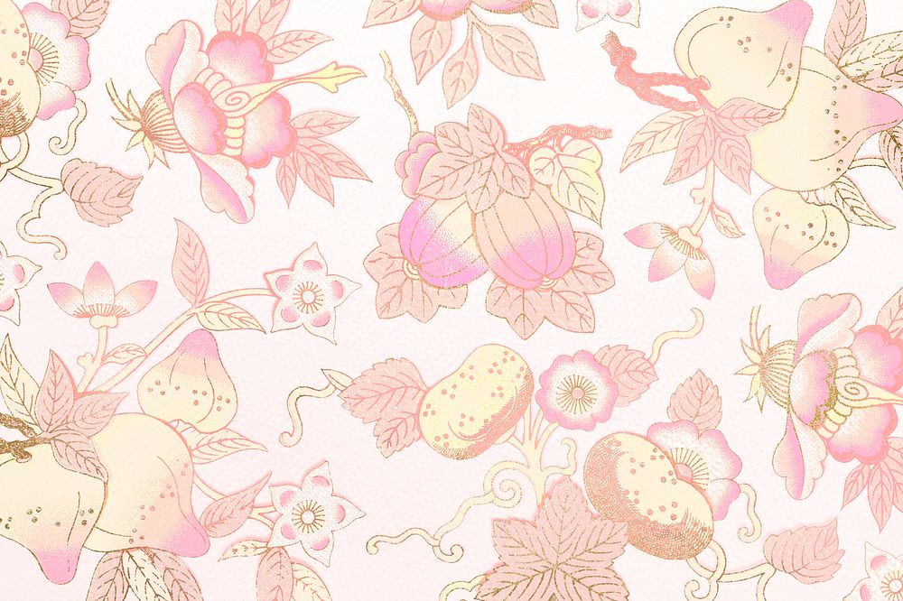 Pink floral patterned background design