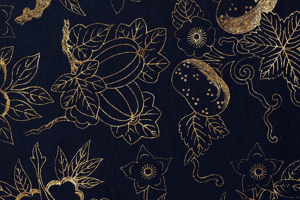 Golden floral background design 
