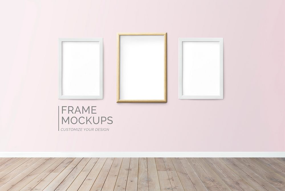 Frame mockups on a wall