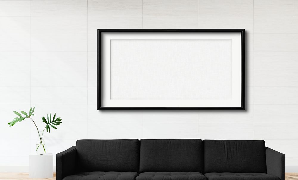 Frame mockup in a living room