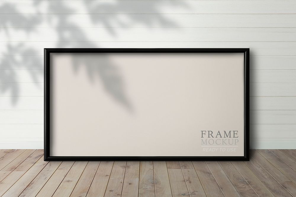 Frame mockup against a white wall
