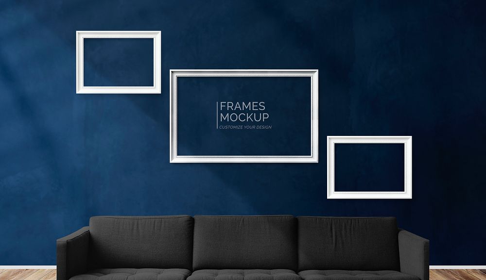 Frame mockups in a living room