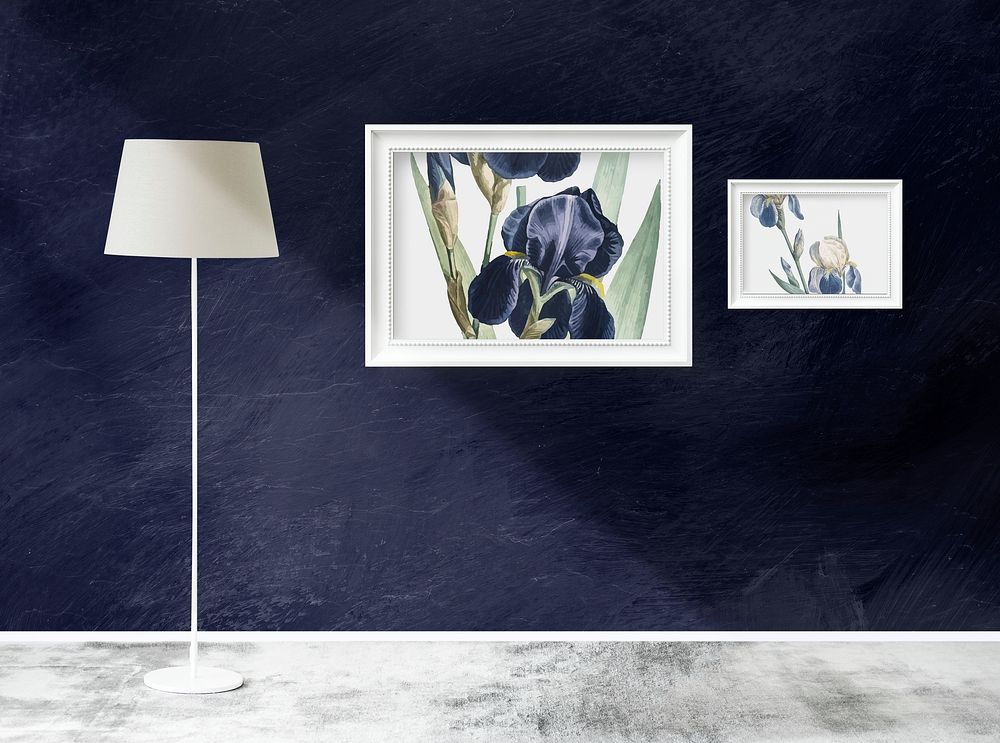 Frame mockups in a room with a lamp