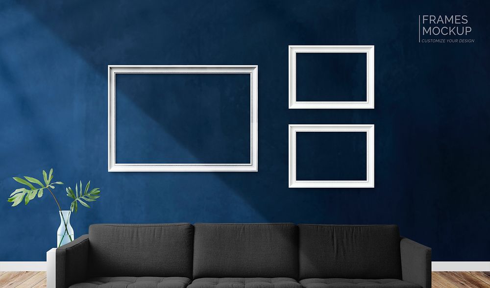 Frame mockup in a living room