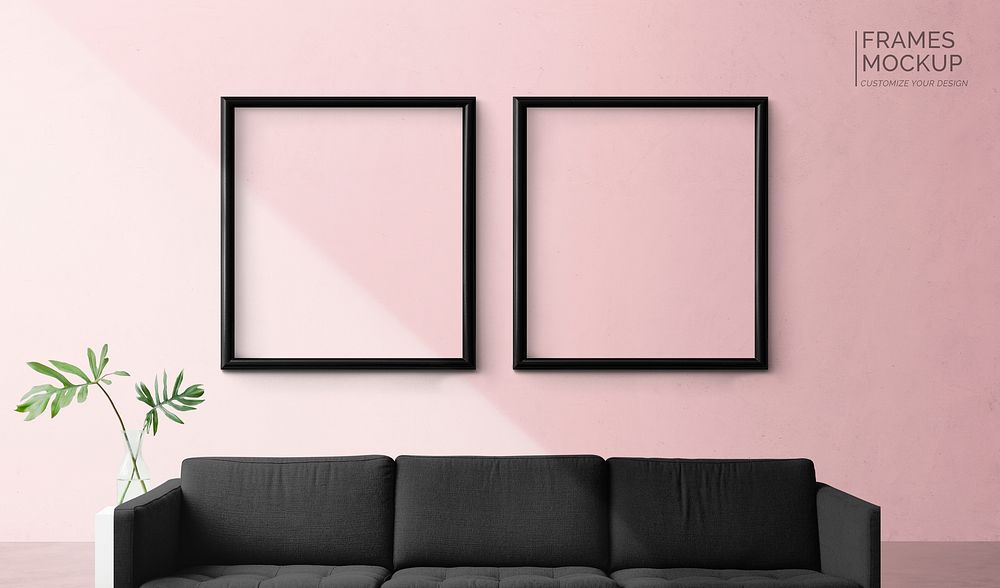 Frame mockup in a living room