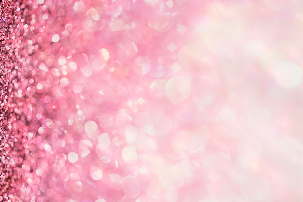 Pink glitter gradient bokeh background