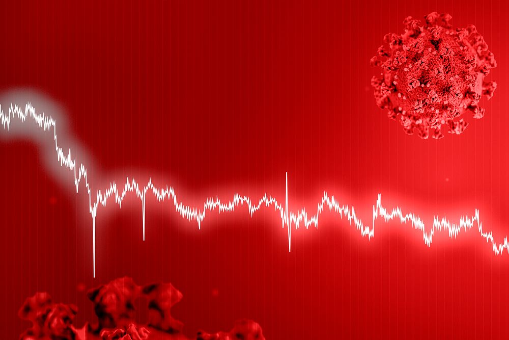 Economic impact and decrease due to coronavirus pandemic background