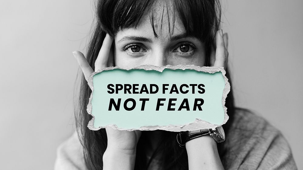 Spread facts not fear coronavirus awareness message template 