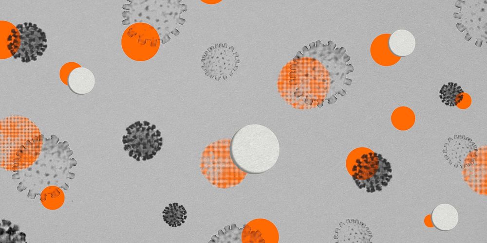 Orange infectious coronavirus outbreak social banner