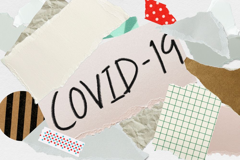 Covid-19 collage paper background