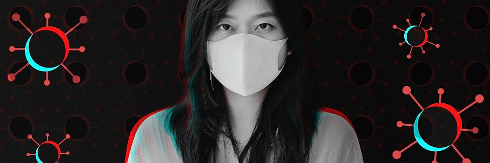 Asian woman wearing a face mask to prevent coronavirus contamination