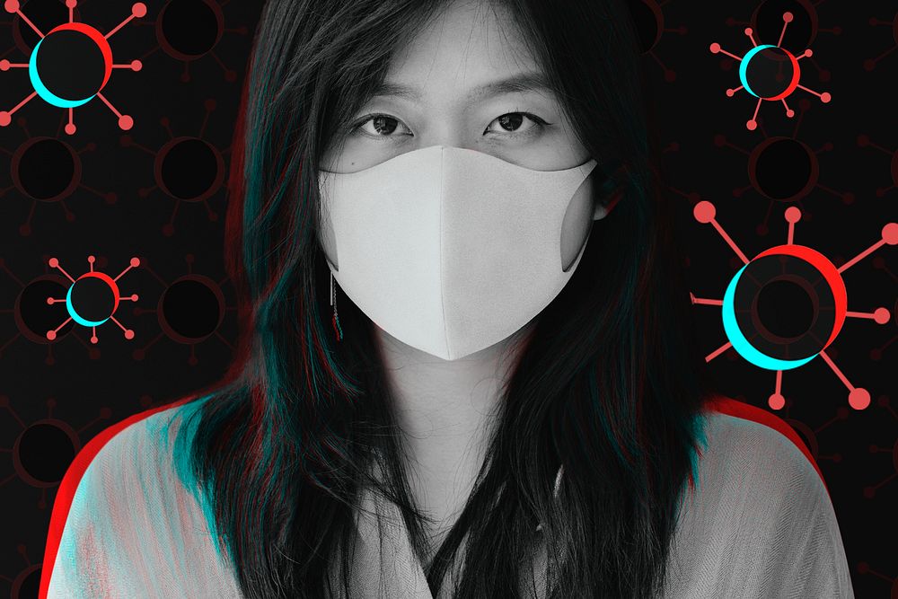 Asian woman wearing a face mask to prevent coronavirus contamination