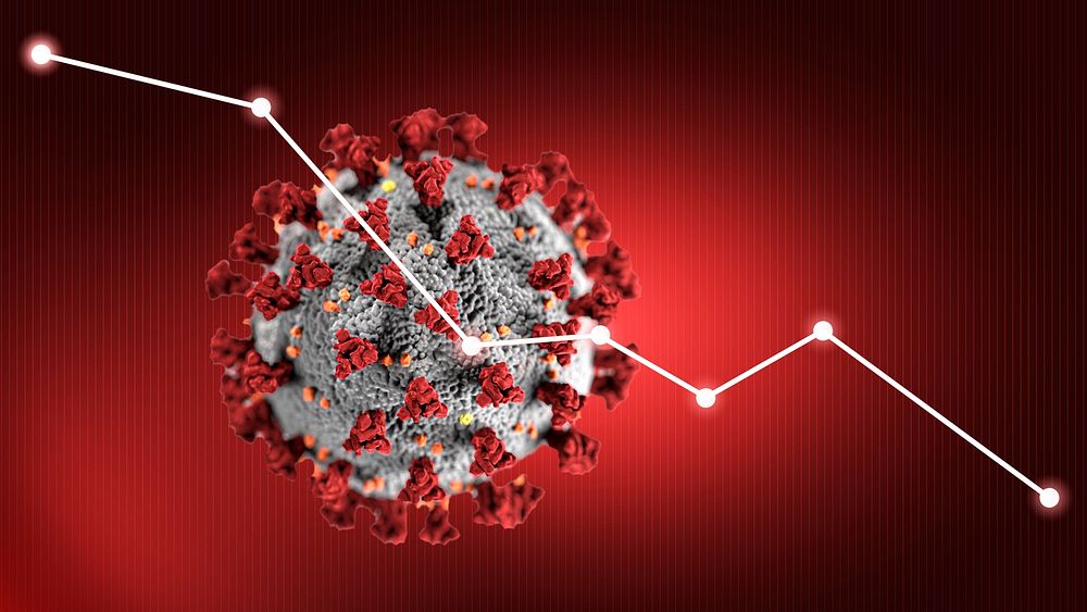 Economic impact and decrease due to coronavirus pandemic background