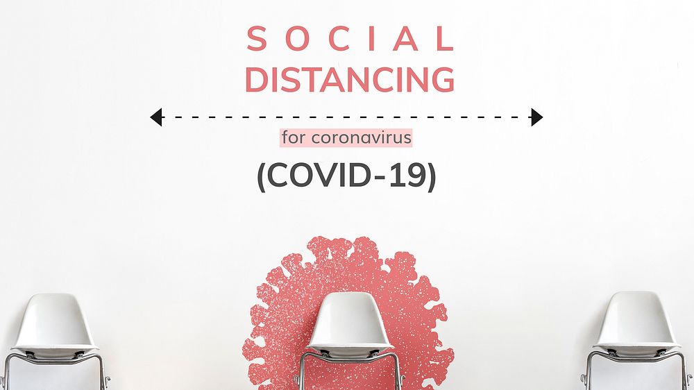 Social distancing during coronavirus pandemic social template vector