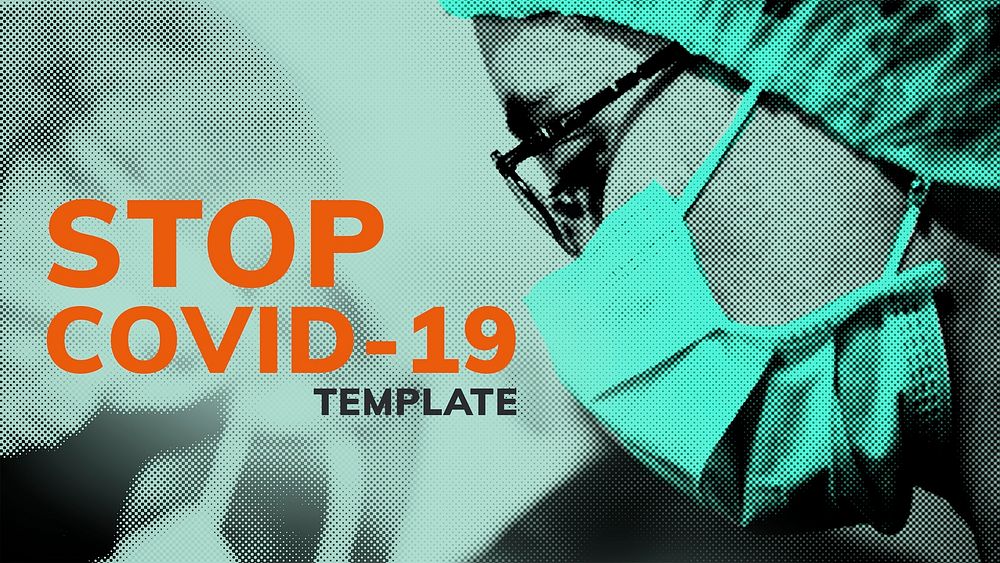 Stop Covid-19 medical template mockup